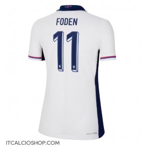 Inghilterra Phil Foden #11 Prima Maglia Femmina Europei 2024 Manica Corta